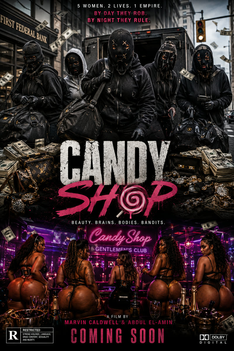 Candy Shop poster — gritty color grade, the night half of the story