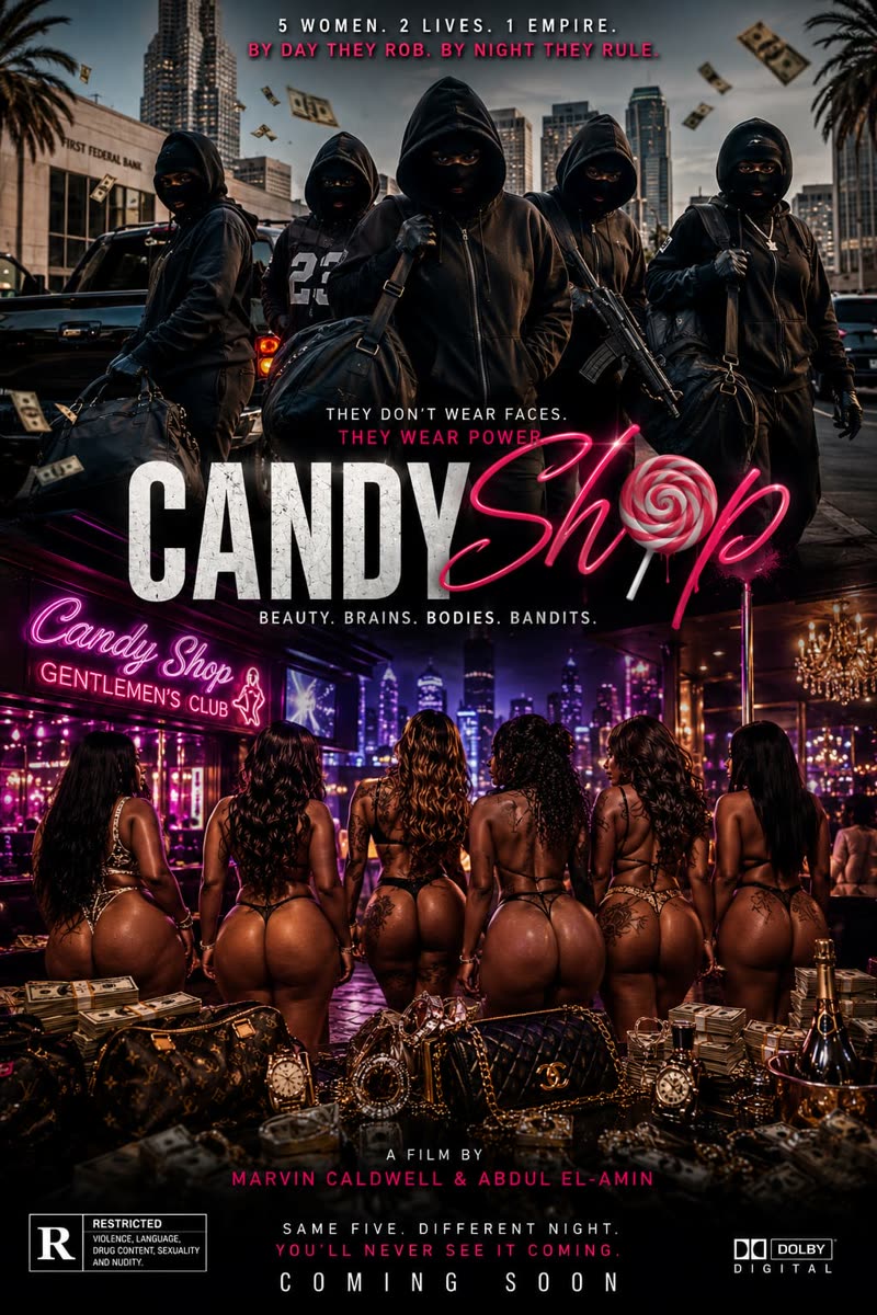 Candy Shop poster — current key art, day and night, one sheet